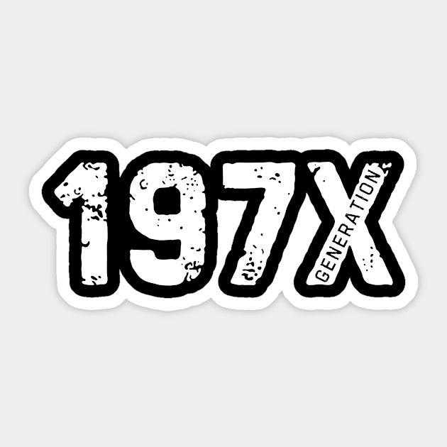 Generation X 1970 Sticker by The WYLD Tribe